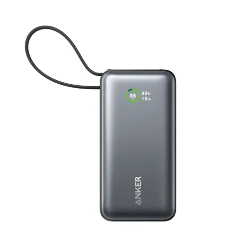 Powerbank 30W avec câble USB-C intégré Anker Nano - Anker