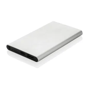 Powerbank personnalisable 4000mAh en plastique recyclé/aluminium RCS - XD Collection | Argent