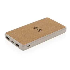 Powerbank personnalisable 8000 mAh 5W en fibre de paille et liège - XD Collection