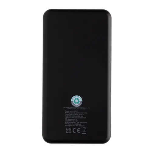 Powerbank personnalisé 20.000mAh avec USB C en ABS recyclé RCS Boostcore - XD Collection
