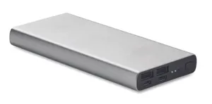 Powerbank Powerflat 8 C personnalisé 10000 mAh | Matt Silver