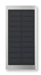 Powerbank solaire 8000mAh personnalisé - Solar Powerflat | Matt Silver