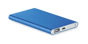 Powerbank ultra plat personnalisé 4000 mAh - Powerflat | Royal Blue