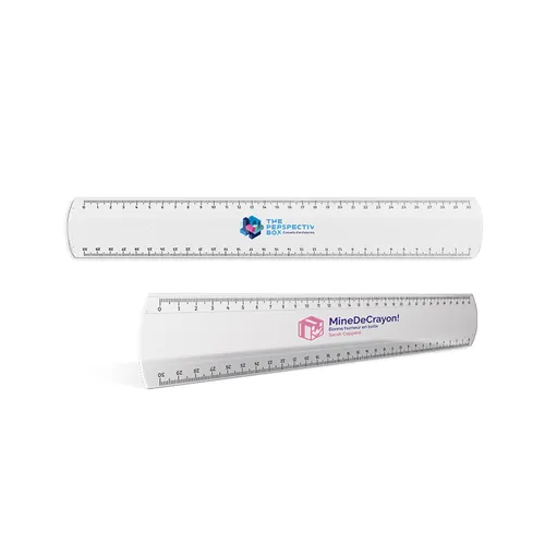 Règle plastique personnalisée (san) transparente 30 cm