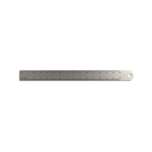Reglet precision inox 170x15 mm personnalisé avec trou de suspension