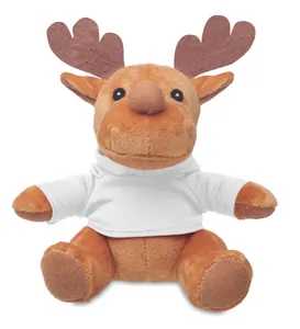 Renne en peluche personnalisé avec capuche - Rudolph | White