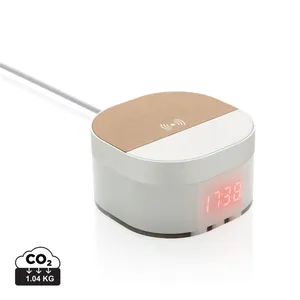 Réveil chargeur à induction 5W personnalisé avec horloge numérique Aria - XD Xclusive
