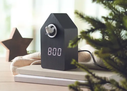 Réveil coucou publicitaire en MDF - Cuckoo Bird