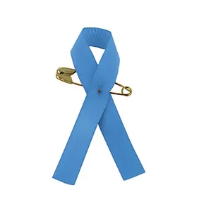 Ruban satin bleu Movember avec épingle