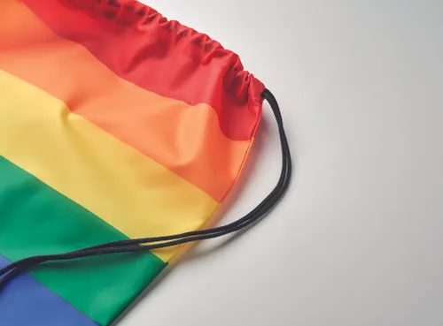 Sac à cordon arc-en-ciel RPET - Sac personnalisé