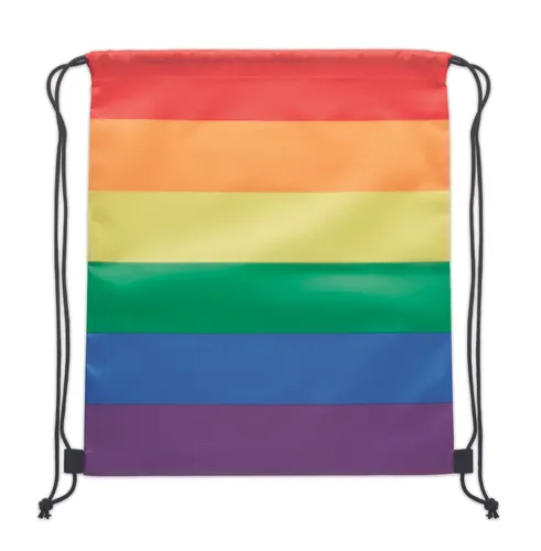 Sac à cordon arc-en-ciel RPET - Sac personnalisé