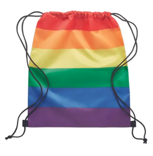 Sac à cordon arc-en-ciel RPET - Sac personnalisé
