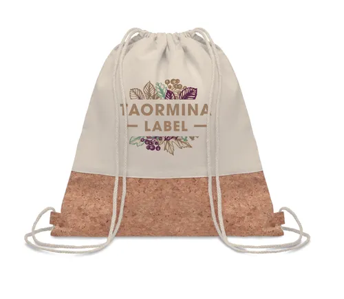 Sac à cordon avec liège personnalisé