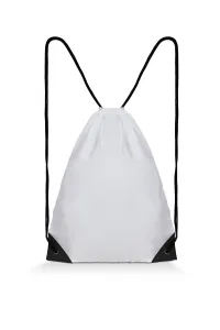 Sac à cordon coulissant réglable avec coins inférieurs renforcés et œillets - TEAM 12L | Blanc