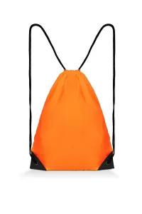 Sac à cordon coulissant réglable avec coins inférieurs renforcés et œillets - TEAM 12L | Orange fluo