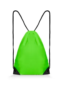Sac à cordon coulissant réglable avec coins inférieurs renforcés et œillets - TEAM 12L | Vert fluo