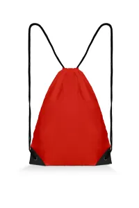 Sac à cordon coulissant réglable avec coins inférieurs renforcés et œillets - TEAM 12L | Rouge