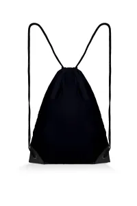 Sac à cordon coulissant réglable avec coins inférieurs renforcés et œillets - TEAM 12L | Noir