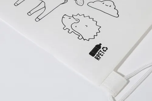 Sac à cordon de coloriage RPET, animaux - Zocolo