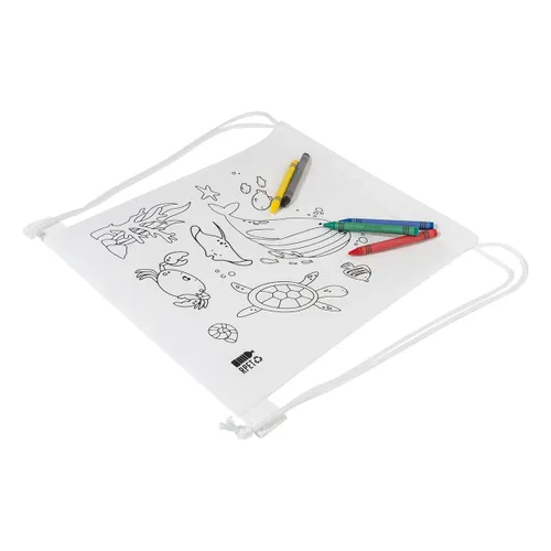 Sac à cordon de coloriage RPET, animaux - Zocolo