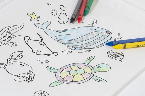 Sac à cordon de coloriage RPET, animaux - Zocolo