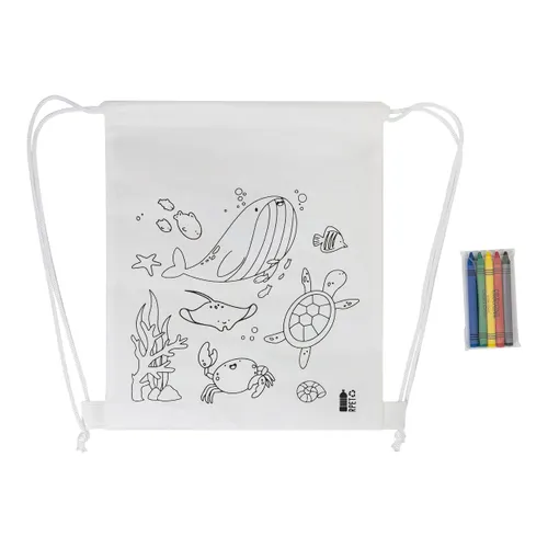Sac à cordon de coloriage RPET, animaux - Zocolo