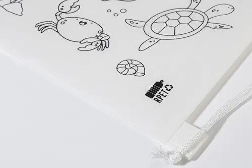 Sac à cordon de coloriage RPET, animaux - Zocolo
