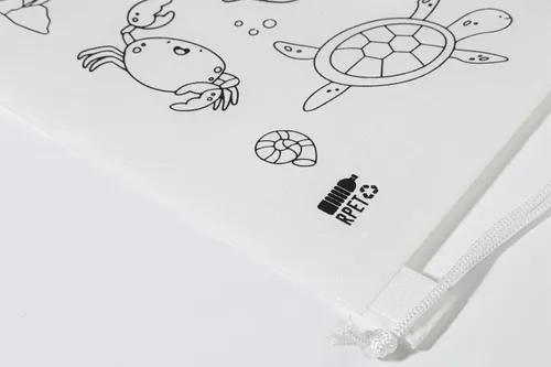 Sac à cordon de coloriage RPET, animaux - Zocolo