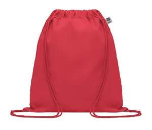 Sac à cordon en coton organique personnalisable - Yuki Colour | Red