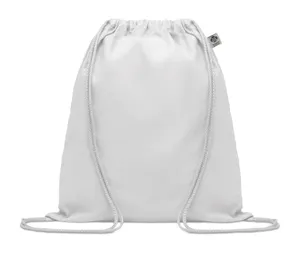 Sac à cordon en coton organique personnalisable - Yuki Colour | White