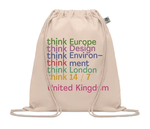 Sac à cordon en coton organique personnalisé - Yuki