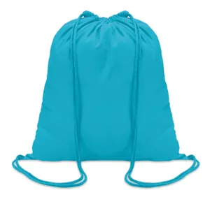 Sac à cordon en coton personnalisé - Colored | Turquoise