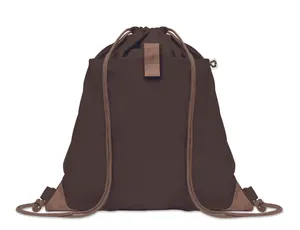 Sac à cordon en coton recyclé Personnalisable - Panda Bag | Chocolat