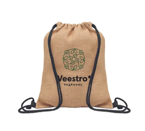 Sac à cordon en jute publicitaire - Fukuro