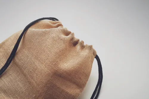 Sac à cordon en jute publicitaire - Fukuro