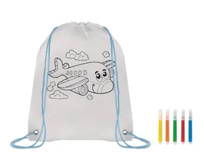 Sac à cordon non tissé personnalisable - Carrydraw | Bleu Bébé