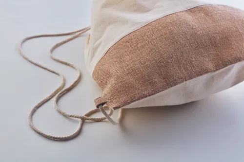Sac à cordon personnalisable avec détails jute - India