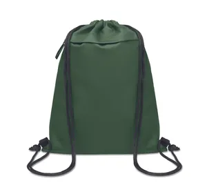 Sac à cordon personnalisé en 600D RPET - Bangkok Bag | Vert Foncé