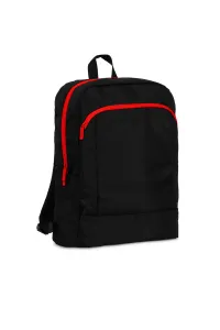 Sac à dos avec grand compartiment principal à fermeture par zip et grande poche avant avec zip - UCLA 16L | Noir / Rouge