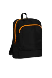 Sac à dos avec grand compartiment principal à fermeture par zip et grande poche avant avec zip - UCLA 16L | Nero / Arancione fluo
