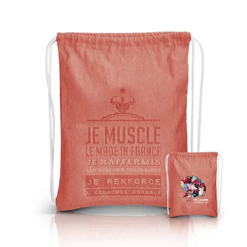Sac a dos en coton personnalisé - gym bag 150 g/mv