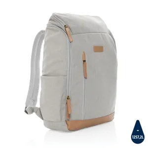 Sac à dos ordinateur Impact AWARE™ personnalisable en toile 16oz recyclé - XD Collection | Gris