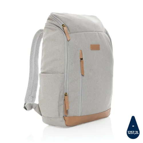 Sac à dos ordinateur Impact AWARE™ personnalisable en toile 16oz recyclé - XD Collection