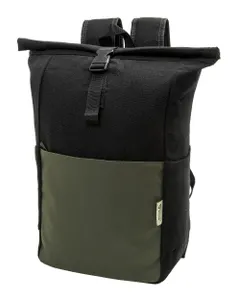 Sac à dos publicitaire en canvas recyclé - Blakkan Back | Vert