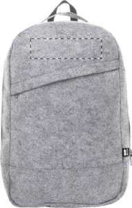 Sac à dos publicitaire en feutrine RPET - Refelt Back | Gris