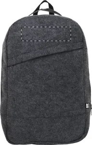 Sac à dos publicitaire en feutrine RPET - Refelt Back | Gris Foncé