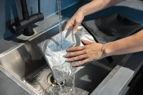 Sac à lunch pliable 30x20cm en rPET AWARE™ Snackstrap - XD Collection