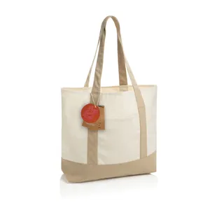 Sac cabas 350gsm en coton recyclé AWARE™ SHOP LOCAL - XD Xclusive | Blanc cassé