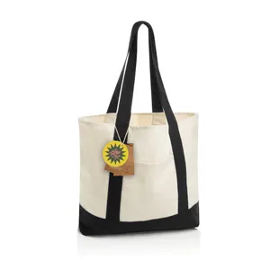 Sac cabas 350gsm en coton recyclé AWARE™ SHOP LOCAL - XD Xclusive | Noir