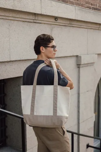 Sac cabas 350gsm en coton recyclé AWARE™ SHOP LOCAL - XD Xclusive